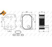 OIL COOLER, ENGINE OIL FOR FORD TRANSIT NRF 31212