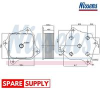 OIL COOLER, ENGINE OIL FOR HONDA CIVIC IX CIVIC X CR-V HR-V NISSENS 91421