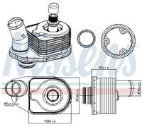 Engine oil cooler Water-cooled 91101 NISSENS for IVECO DAILY IV Bus DAILY IV Van