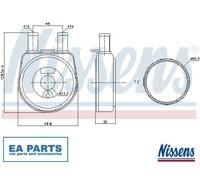 Oil Cooler, engine oil for RENAULT 19 21 CLIO EXPRESS NISSENS 90704