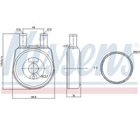 OIL COOLER, ENGINE OIL FOR RENAULT 19 21 CLIO EXPRESS NISSENS 90704