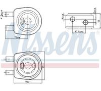 OIL COOLER, ENGINE OIL FOR VOLVO 940 960 S40 S90 NISSENS 90850