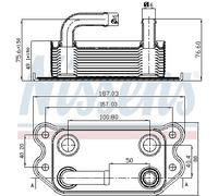 OIL COOLER, ENGINE OIL FOR VOLVO C30 C70 S40 S60 NISSENS 90714