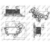 OIL COOLER, ENGINE OIL FOR VW PASSAT NRF 31264