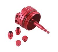 Oil cooler Filter Lid Cover Cap AN10 Fittings & 2 Ports Fit For B-W M52 M54 M56 E46 E39 E60 E61 X3X5 Z3Z4 328i 325i 525i 530i(Red)
