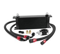 Oil cooler Universal 10 Row and 15 Row Oil Radiator AN10 Engine Oil Cooler Kit Oil Filter Sandwich Adapter Engine Radiator(10 row)