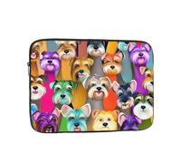 Oil Cute Schnauzer Dogs Laptop Case 10 inch, Shockproof Protective Computer Sleeve Cover Water Resistant Laptop Bag Carrying Tablet Cover Briefcase Handbags Gifts for Men Women