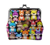 Oil Cute Schnauzer Dogs Print Exquisite Versatile Kiss Lock Coin Purse Cute Small Zipper Wallet for Coins Cards