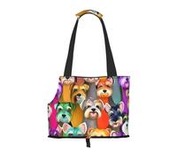 Oil Cute Schnauzer Dogs print Puppy Carrier Dog Walking Bags Pets Dogs Carrier Bags for small Dogs and Cat and Rabbit