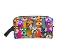 Oil Cute Schnauzer Dogs Print Toiletry Bag for Women Travel Toiletry Bag, Spacious Capacity Cosmetic Bag for Men