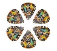 Oil Cute Schnauzer Dogs Printed Guitar Picks -6 Pcs Guitar Picks Plectrum,Guitar Accessories,Electric Guitar Pick, Bass & Ukulele 0.96mm