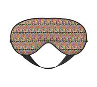 Oil Cute Schnauzer Dogs Printing All-Occasion Sleep Eye Mask with Double Sides Adjustable Strap Perfect for Shifts & Travel
