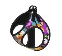 Oil Cute Schnauzer Dogs Printing Dog Summer Harness With Leash Set,Adjustable And Reflective Step-In Puppy Pet Vest Harnesses