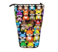 Oil Cute Schnauzer Dogs Vertical Retractable Pencil Case Storage Bag Daily Storage for School Office Makeup Bag