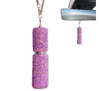 Oil Diffuser For Car - Car Air Freshener Diffuser Bottle, Cars Rearview Mirror Perfume Bottle, 5ml Portable Rearview Mirror Accessory, Refillable Rhinestone Air Freshener, 8.8x2.5cm Dimensions