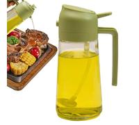 Oil Dispenser Bottle, 600ml Oil Dispenser and Oil Sprayer, 2 in 1 Oil Dispenser Bottle, Oil Dispenser Bottle for Kitchen, Oil Bottles for Kitchen with Handle, Leakproof Cooking Oil Container for BBQ