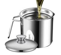 Oil Dispenser Bottle, Large Spout Leak-proof with Fine Mesh Filter, Kitchen Dispenser with Handle, for Oil, Soup, Storage, Cooking, Frying, Home, Apartment, Farm, Grills