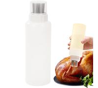 Oil Dispenser Bottle with Brush - Help with Application of PP Material Measuring Dispenser Multi-Layer Safety Large Gauge Opening Lint Free Brush for BBQ Meat