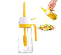 Oil Dispenser - Oil Bottles for Kitchen | Oiler with Brush | 3-In 1 Glass Olive Oiler Vinegar Bottle | Vinegar Container Kitchen Gadget for Food Preparation Salad Dressing Baking Grilling Camping Rest