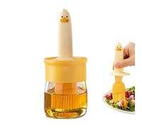 Oil Dispenser with Brush - 2 in 1 Cooking Oil Dispenser | Upgraded Cute Duck Bottle with Brush | 200ml/6.76 Fl Oz Kitchen Holder for Grilling, Baking, Cooking, Meat