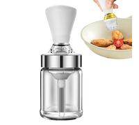 Oil Dispenser with Brush, Sauce Dispensers with Scale, 2.17 x 5.51 Inches Kitchen Seasoning Container, Multi Functional Storage Ideal for Frying, Baking, Travel, Barbecue, Camping, Grilling Use