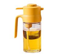 Oil Dispersion Bottle with Hinged Lid - 500ml Leak - Tumbler Proof Glass | Clear Cooking Oil Bottle | The Food-like Flush Pulls with