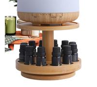 OIL DISPLAY - Elegant Wooden Shelf Aromatherapy Oil Organizer Multi-purpose Perfume Holder Two Tier Display Stand | for Home, Bedroom, Living Room, Office,