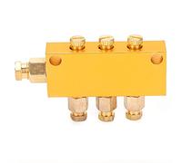 Oil Distributor Adjustable Brass Lubrication System Piston Separator Divider Valve for CNC Machining Center Machinery Machine Tools Production Lines Forging Die Casting (One in, 3 Out)