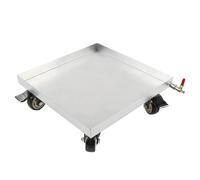 Oil Drain Pan with Lockable Wheels - Drip Tray for Auto Repair, Under Planters, Barbecues