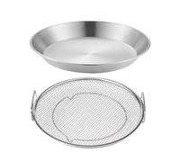 Oil Drain Rack - Kitchen Oil Filter Tray, Frying Strainer Set, Stainless Steel Mesh Filter Basket, Mesh Drip Pan, Strainer with Handle for Roasting BBQ Food, Snack Container, Oil Drain Rack