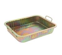 Oil Drain Tray, Universal Galvanised Oil Drip Tray, Professional Metal Drain Container, Car Repair Tool for Vehicles (500 x 380 x 95 mm)