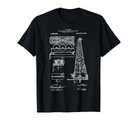 Oil Drilling Rig Patent Graphic Oilfield driller gift T-Shirt