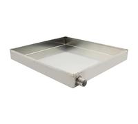 Oil Drip Pan with Drain, Stainless Steel Washing Machine Drip Tray, AC Condensate Drain Pan, for Kitchen Home Water Storage Auto Repair(40 * 40 * 5cm)