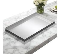 Oil Drip Tray Condensate Drain Pan - For AC Units & Electric Water Heaters 304 Stainless Steel Rectangular 5cm Height Edge