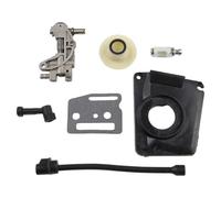 Oil Drive Pump Kit for Chinese Chainsaw 4500 5800 45CC 52CC 58CC Pump Cover Worm Gear Oil Pump Cover Oil Filter Oil Pipe(B)