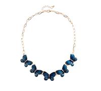 Oil-drop butterfly necklace - stylish collar chain, unique and high-end accessory for the petite