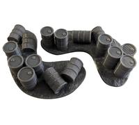Oil Drum Barricades | 28mm 1/56 Scale Miniature | RPG Tabletop Figure Landscape Modelling Wargaming Fantasy Diorama Wargames Model Scenery Terrain Scatter Roleplaying 3d Printed Paintable