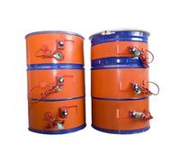 Oil Drum Heater Belt,20L-200L Silicone Heating Belt Insulated Pail Heater,Metal Oil Drum Silicon Heater Barrel Band Heat Pad,Anti-condensation Anti-freeze Heater,Knob Temperature Control 30-150°C