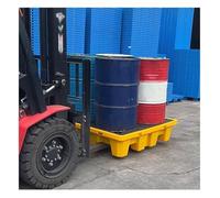 Oil Drum Spill Containment Pallet With Drain, Modular Polyethylene Sump Tray For Garage