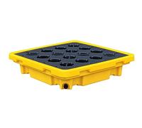 Oil Drum Spill Tray, Stackable Leak-Proof Containment with Drain Outlet, Ideal for Industrial Storage and Spill Prevention