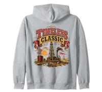 Oil Field Derrick Timeless Classic Vintage American History Zip Hoodie