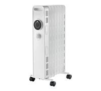Oil Filled Radiator, 1500W 7 Fin Electric Heater, White | 3 Adjustable Heat Settings, Overheat Protection