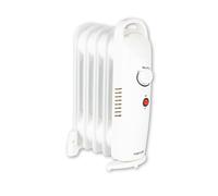 Warmlite WL43002YW 5 Fin Oil Filled Radiator with Adjustable Thermostat and Overheat Protection, 650W, White