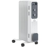 Oil Filled Radiator Seven Fin Portable Heater w/ Three Heat Settings