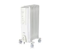 Warmlite WL43003YW Oil Filled Radiator with 3 power Settings and Adjustable Thermostat, 1500W, White