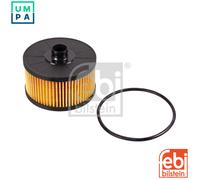febi bilstein 100487 Oil Filter with seal ring, 1 unit | Compatible with: Dacia Dokker Express Box/People Carrier, Dokker MPV, Duster, Lodgy, Logan II, Sandero II