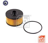 febi bilstein 100487 Oil Filter with seal ring, 1 unit | Compatible with: Dacia Dokker Express Box/People Carrier, Dokker MPV, Duster, Lodgy, Logan II, Sandero II