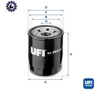 UFI Filters, Oil Filter 23.265.00 | Replacement Filter, Suitable for Car, Applicable to Various Models Chrysler, Citroen, Fiat, Ford, Honda, Hyundai, Kia, Mazda