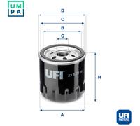 UFI 23.628.00 Oil filter