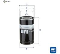 Oil filter Spin-on Filter 23.651.00 UFI for ISUZU TROOPER III RODEO I